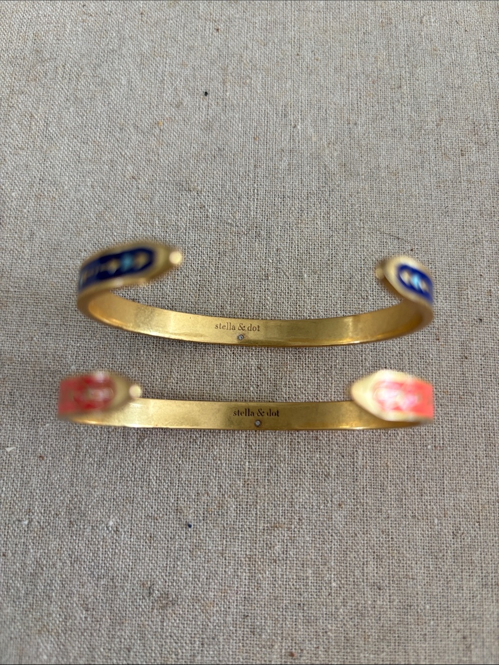 Stella & Dot Manchester Enamel Cuff Bracelet Set - Picture 6 of 10